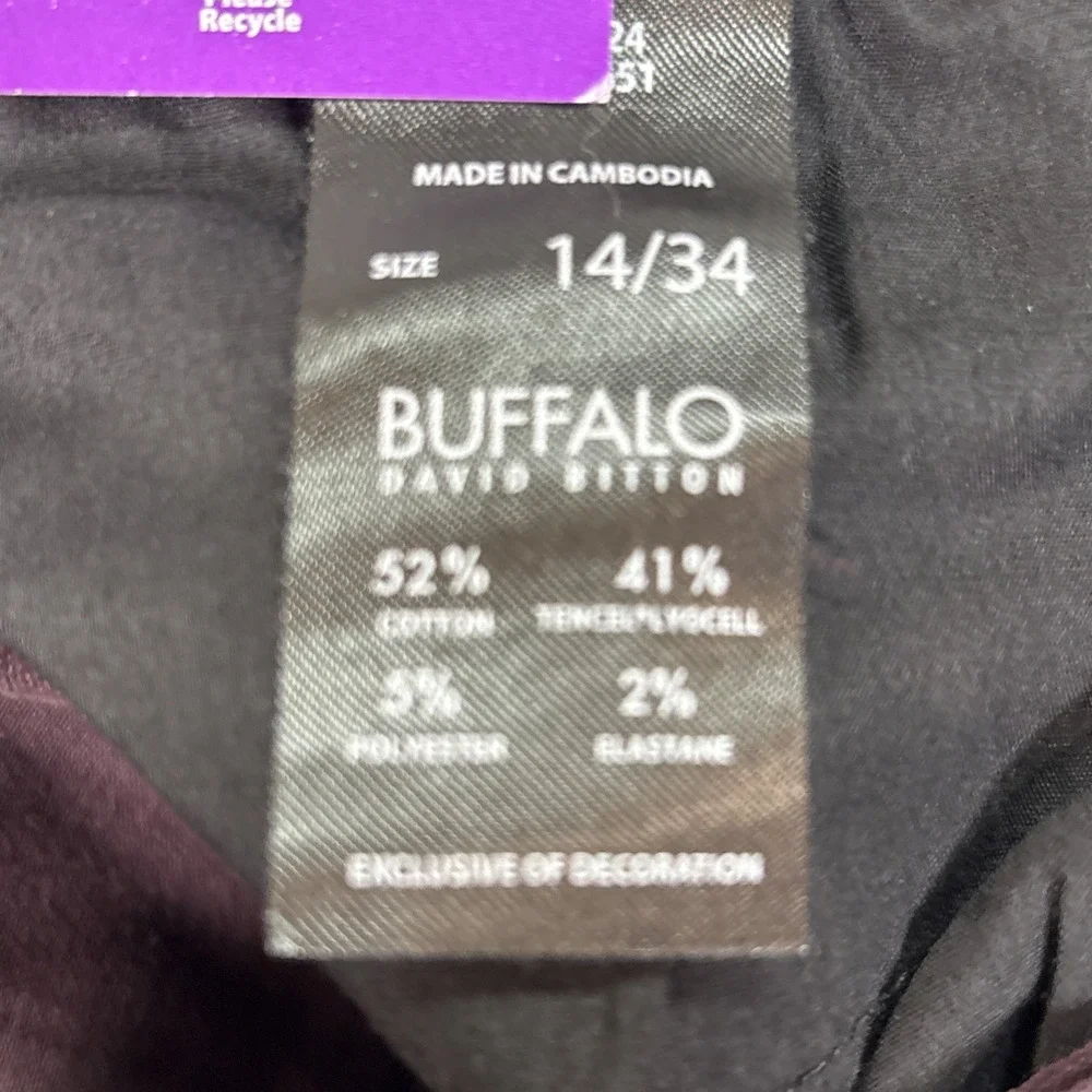 Buffalo David Bitton Soft Stretch High-Rise Skin Jeans Brown Size 14 NWT